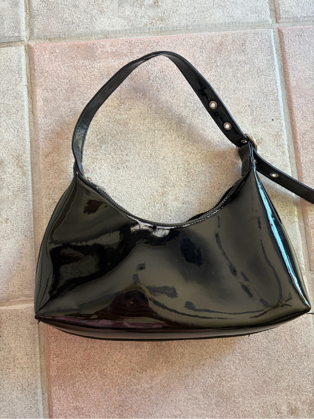 Forever 21 Black Patent Shoulder Bag - Women Bags